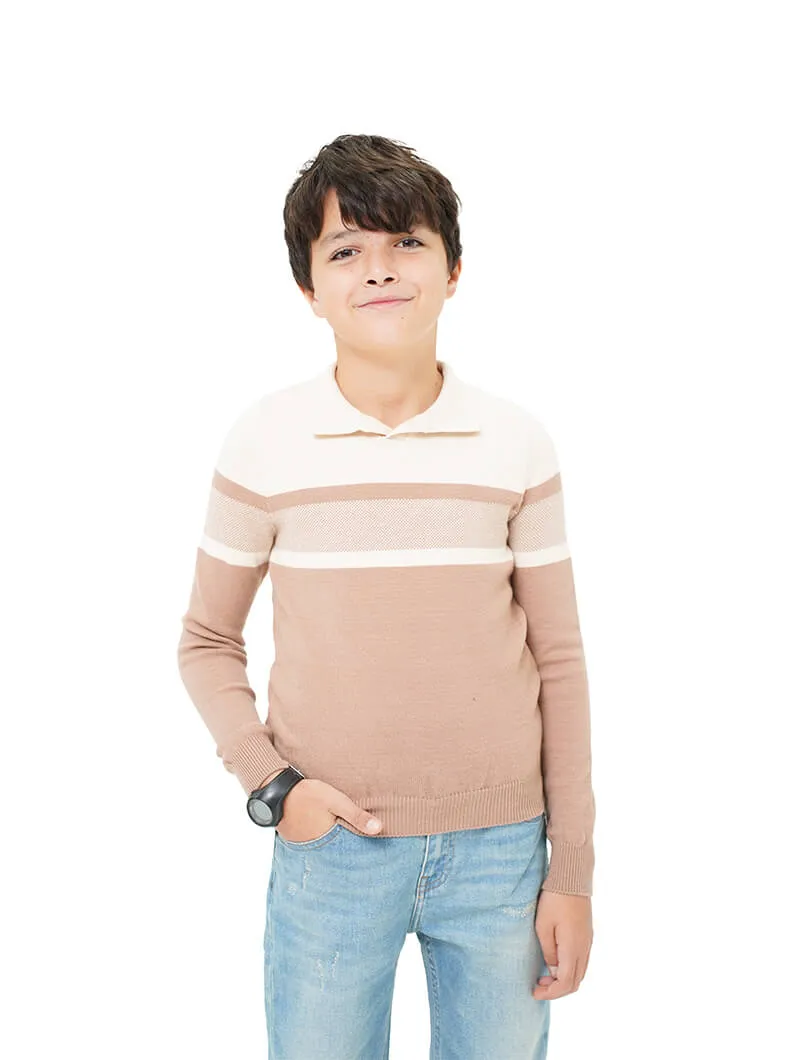 Pull colorblock garçon
